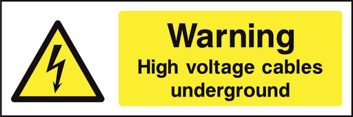 Warning High voltage cables underground
