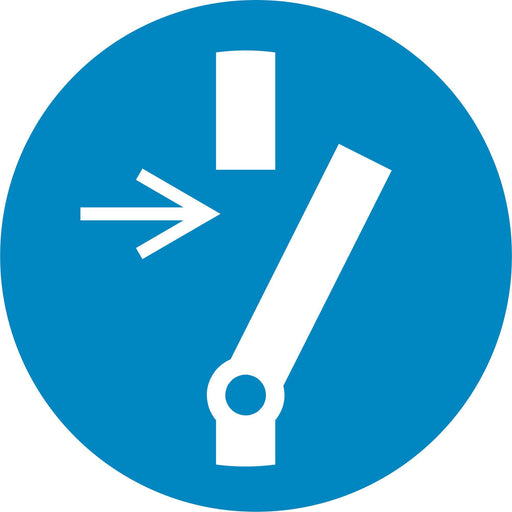 Disconnect before carrying out maintenance or repair - Symbol sticker sheet supplied as per image shown