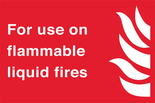 For use on flammable liquid fires