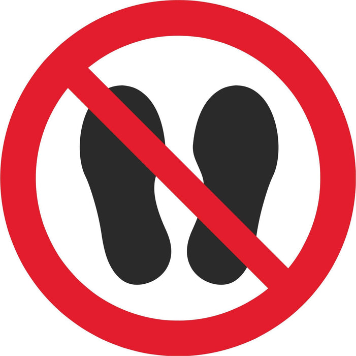 Do not walk or stand here - Symbol sticker sheet