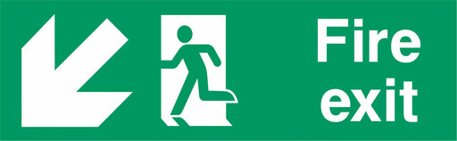 Fire Exit - Running Man Left - Down Left Arrow