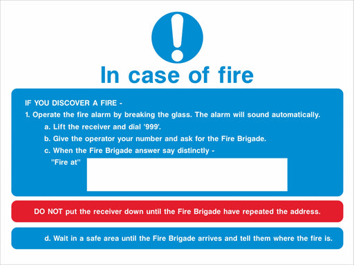 In case of fire