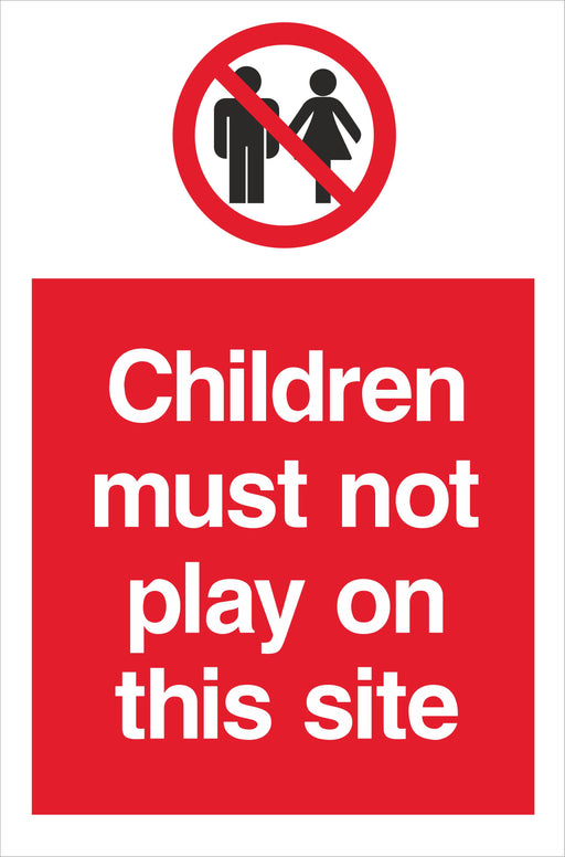Children must not play on this site