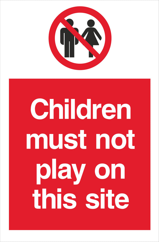 Children must not play on this site