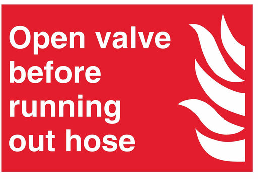 Open valve before ruuning out hose