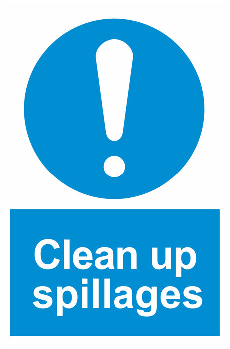 Clean up spillages