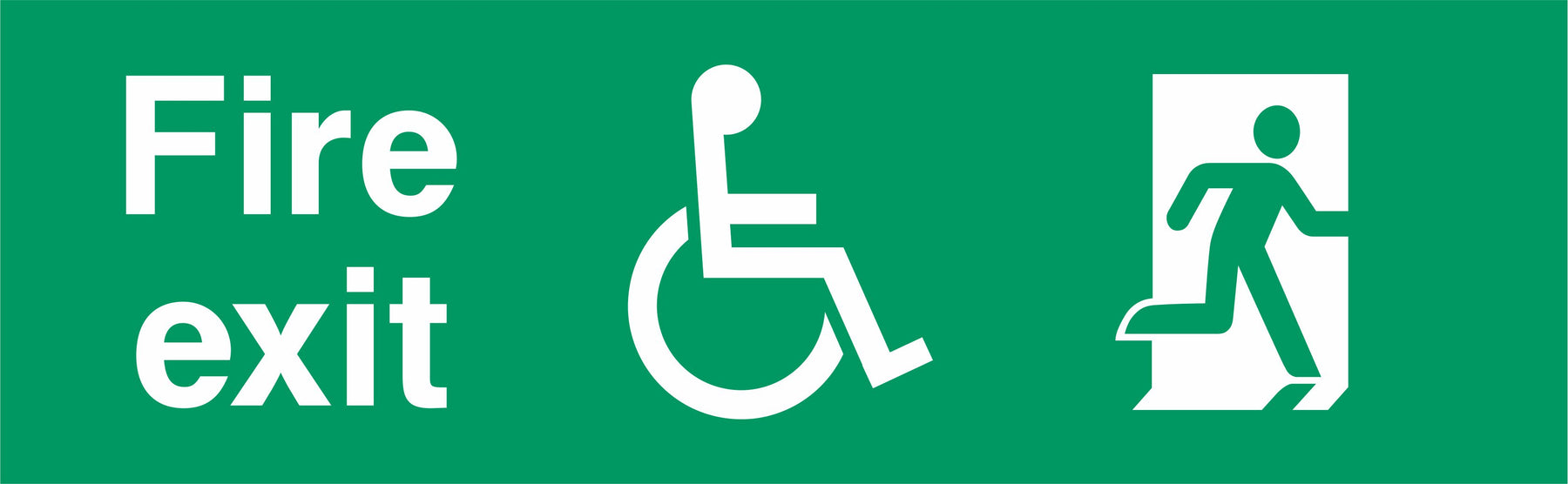Fire exit - Running Man Right - Disabled logo