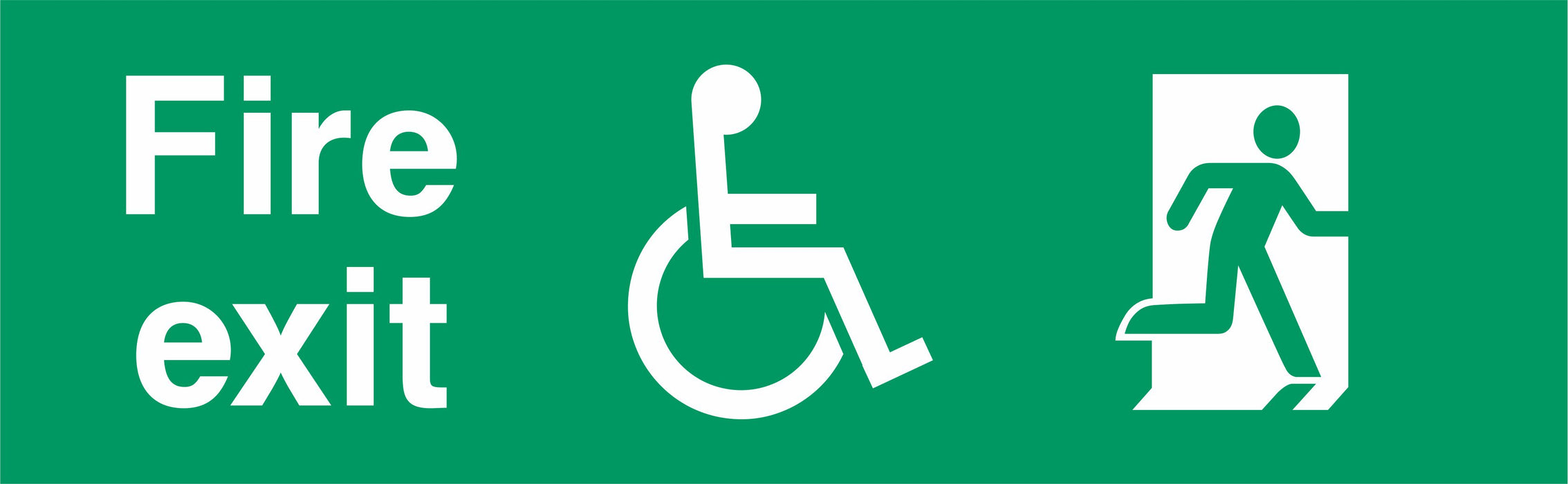 Fire exit - Running Man Right - Disabled logo