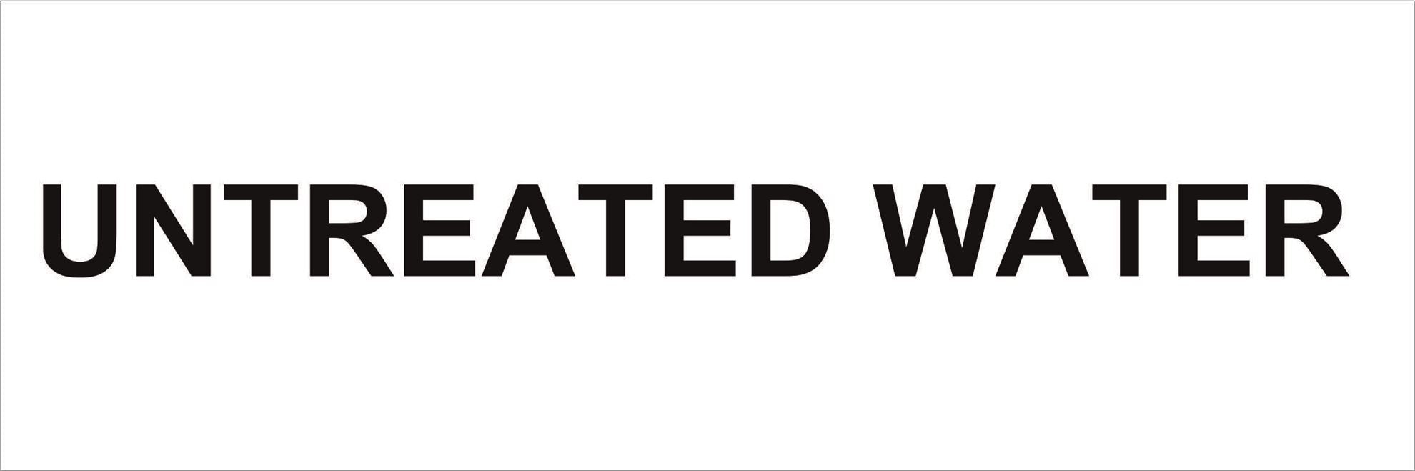 Pipeline Marking Label - UNTREATED WATER