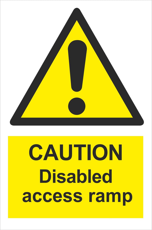 CAUTION Disabled access ramp