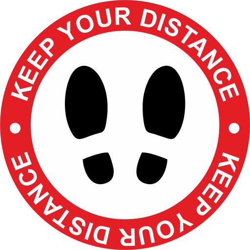 FLOOR STICKER - KEEP YOUR DISTANCE - COVID 19 SOCIAL DISTANCING