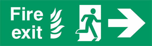 Fire Exit - Running Man Right - Right Arrow - NHS COMPLIANT
