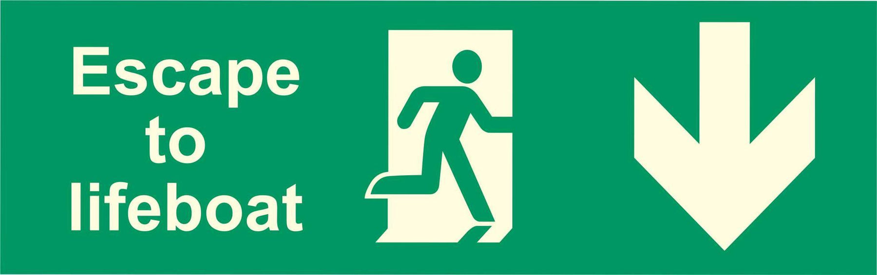 Escape to lifeboat - Running Man Right - Down Arrow