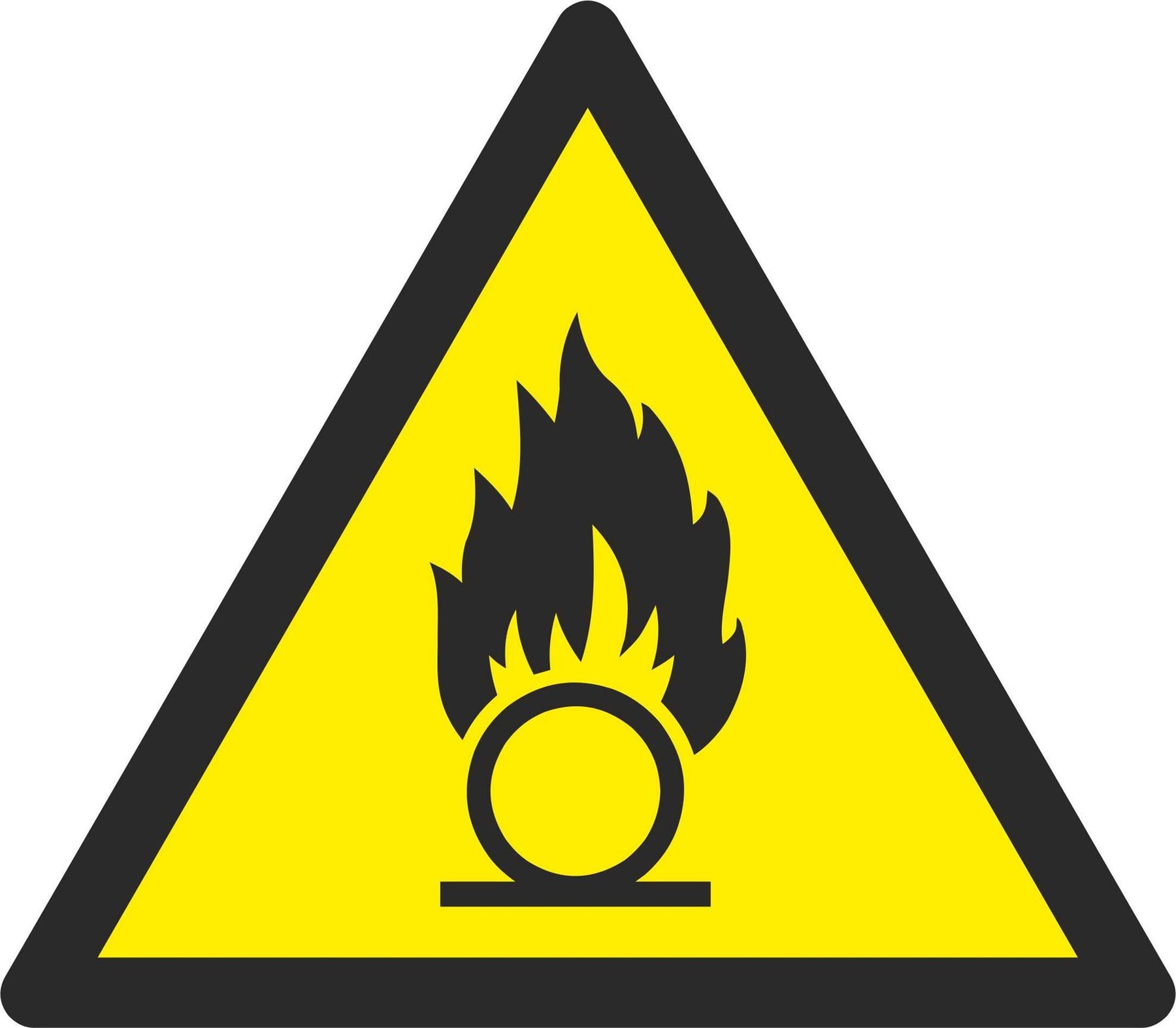 Warning Oxidising substance  - Symbol sticker sheet