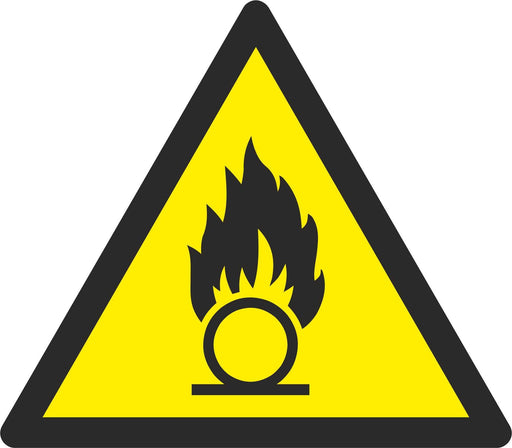 Warning Oxidising substance  - Symbol sticker sheet