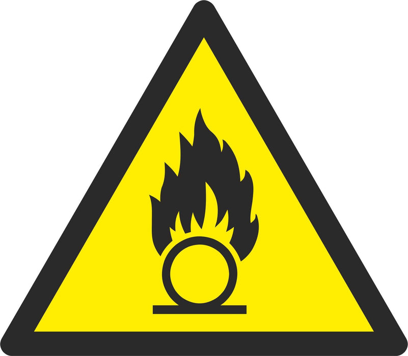 Warning Oxidising substance  - Symbol sticker sheet