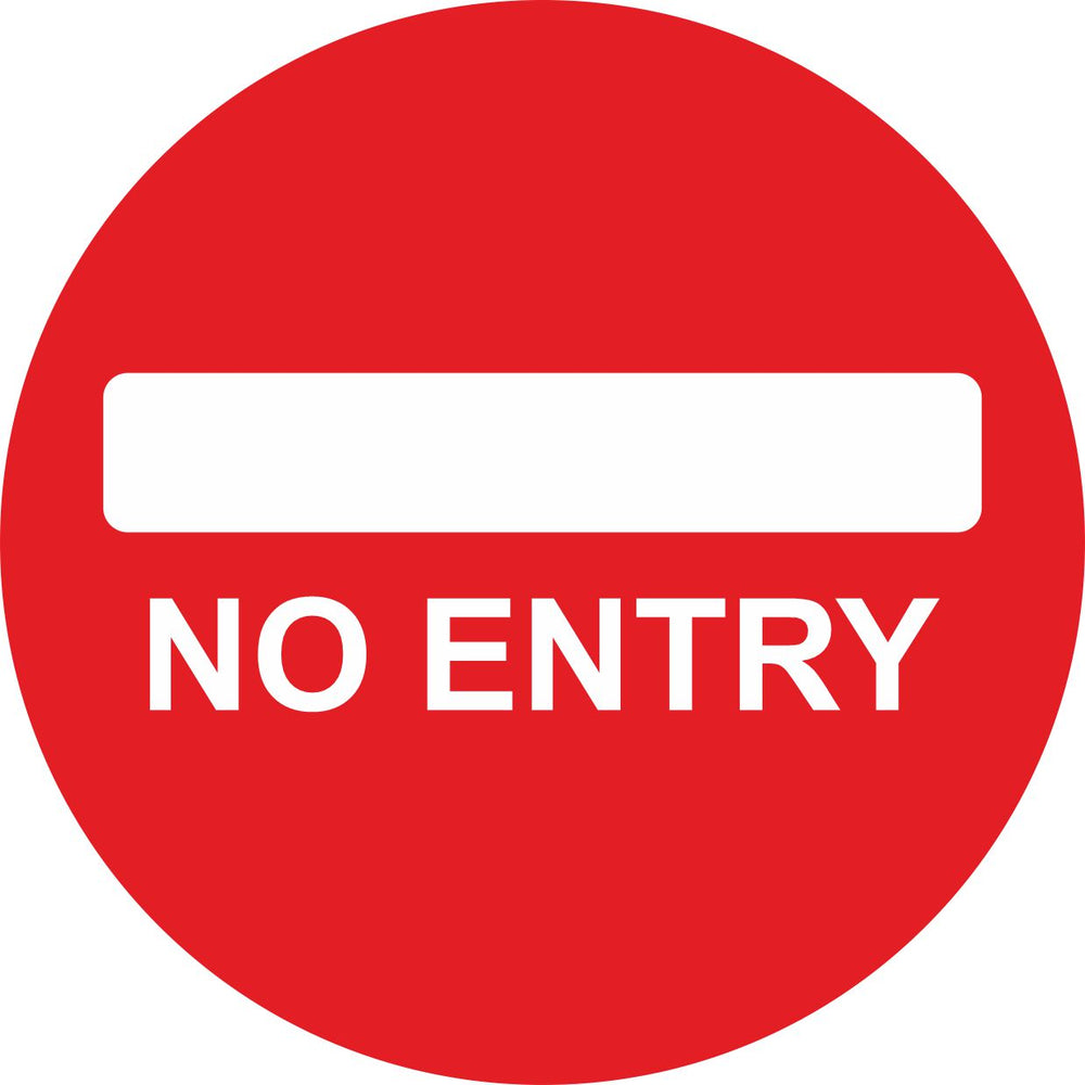 FLOOR STICKER - NO ENTRY - COVID 19 SOCIAL DISTANCING