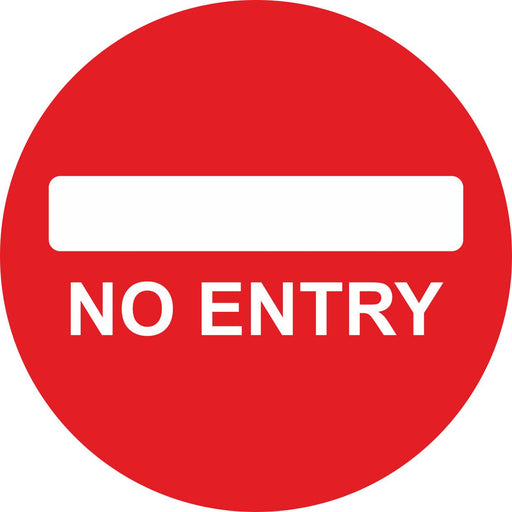 FLOOR STICKER - NO ENTRY - COVID 19 SOCIAL DISTANCING