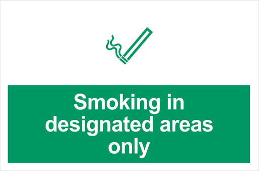 Smoking in designated areas only