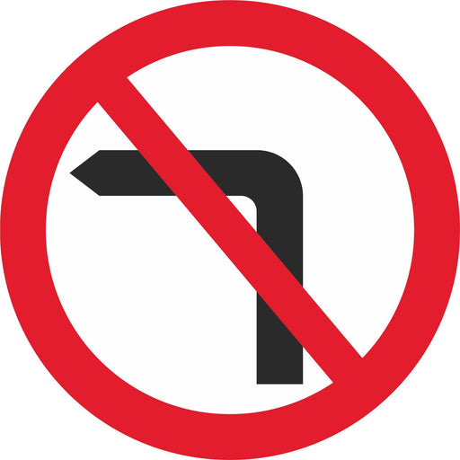 No left turn - Road Traffic Sign