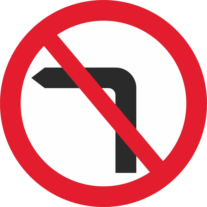 No left turn - Road Traffic Sign