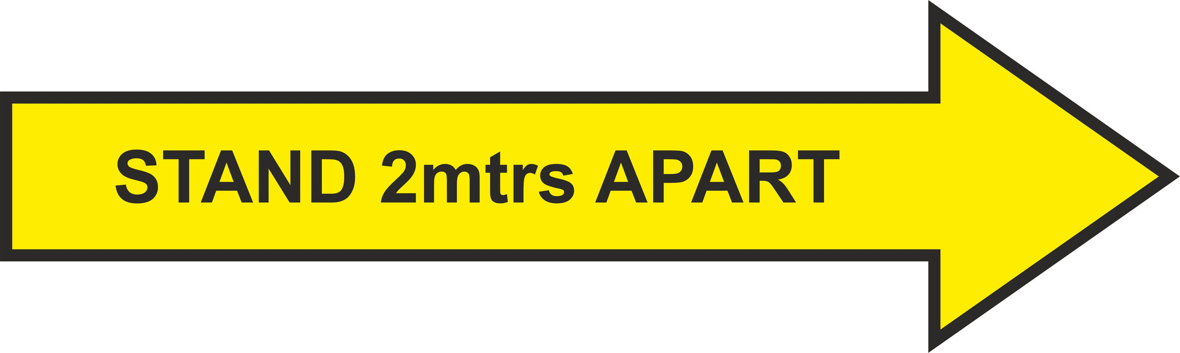 FLOOR STICKER - STAND 2mtrs APART - COVID 19 SOCIAL DISTANCING
