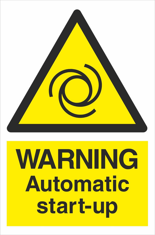 WARNING Automatic start-up
