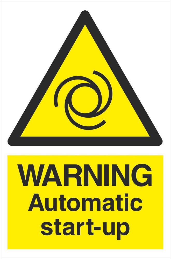 WARNING Automatic start-up