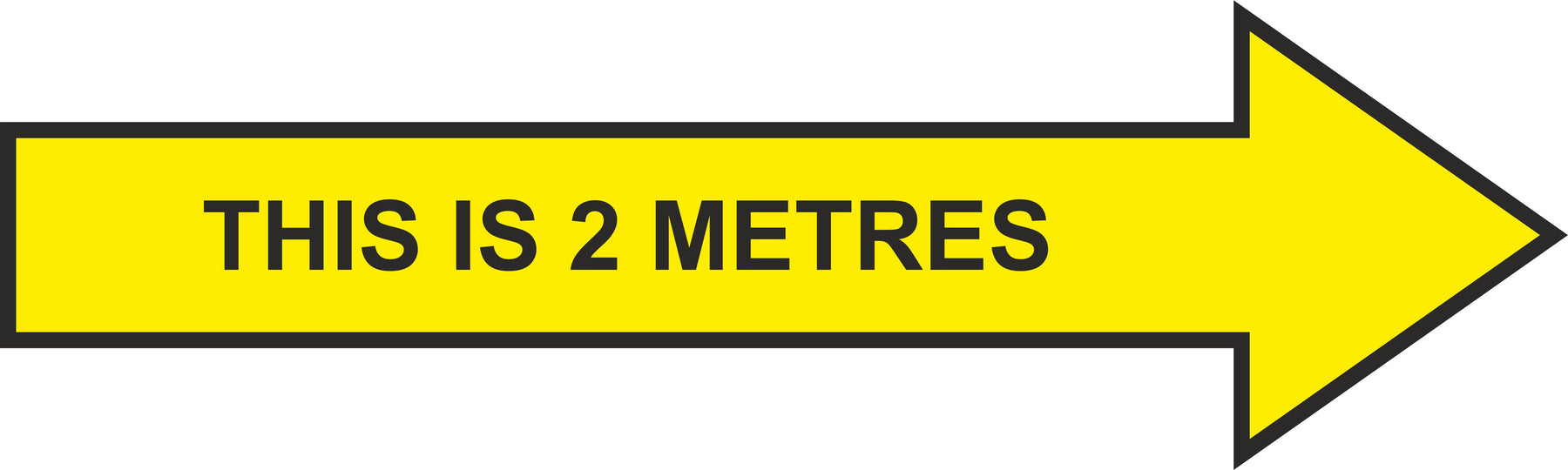 FLOOR STICKER - THIS IS 2 METRES- COVID 19 SOCIAL DISTANCING