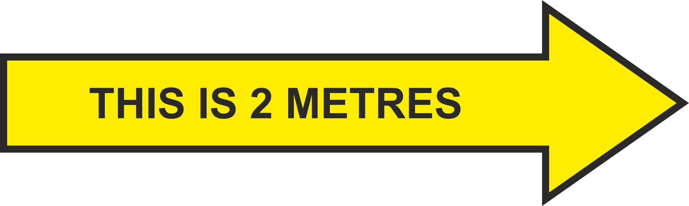 FLOOR STICKER - THIS IS 2 METRES- COVID 19 SOCIAL DISTANCING