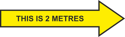 FLOOR STICKER - THIS IS 2 METRES- COVID 19 SOCIAL DISTANCING