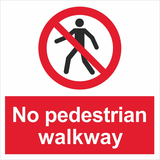 No pedestrian walkway