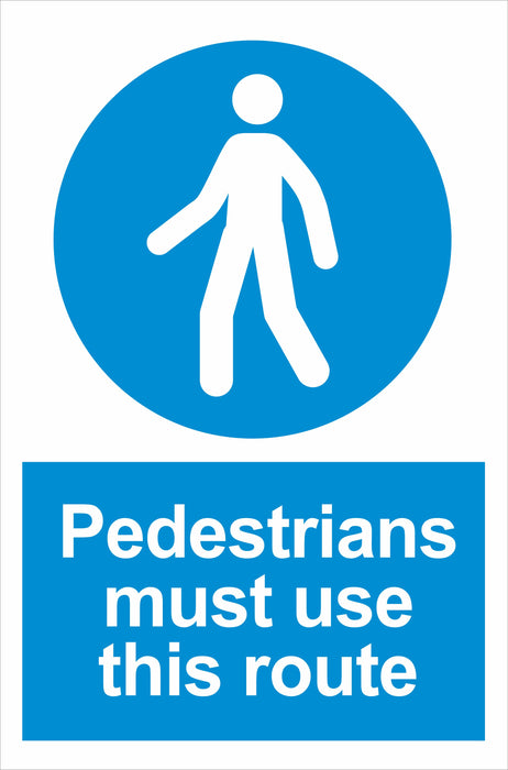 Pedestrians must use this route
