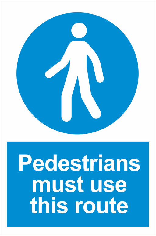 Pedestrians must use this route