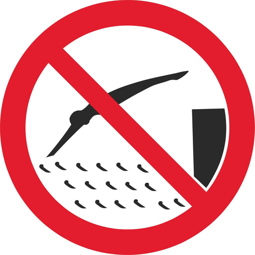 No diving - Symbol sticker sheet