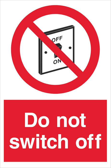 Do not switch off