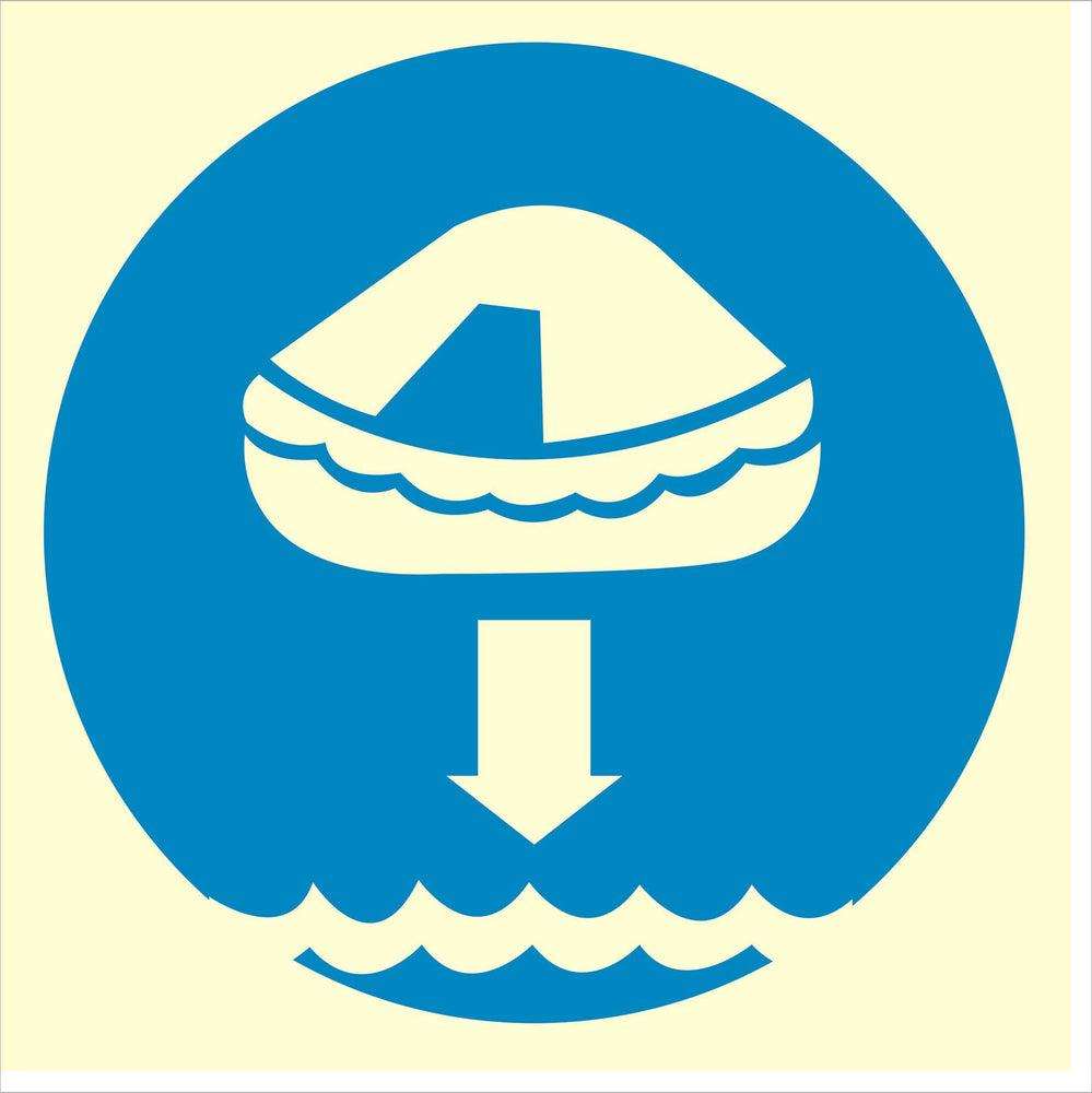 Lower life raft - Symbol