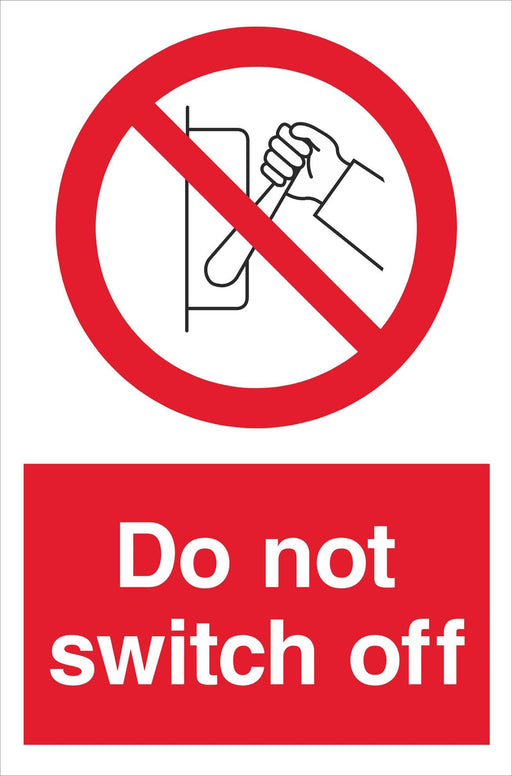 Do not switch off