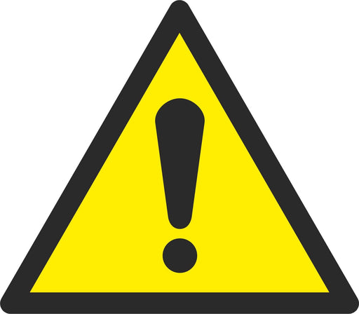General warning sign - Symbol sticker sheet