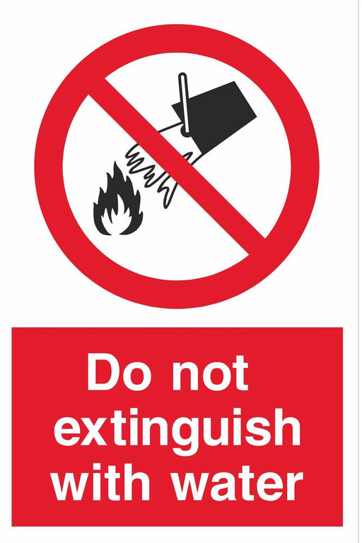 Do not extinguish with water