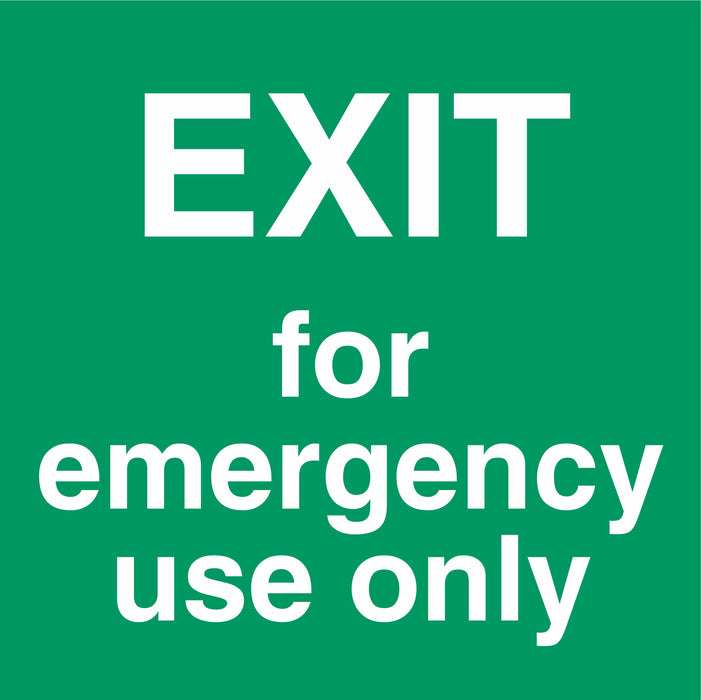 Exit for emergency use only