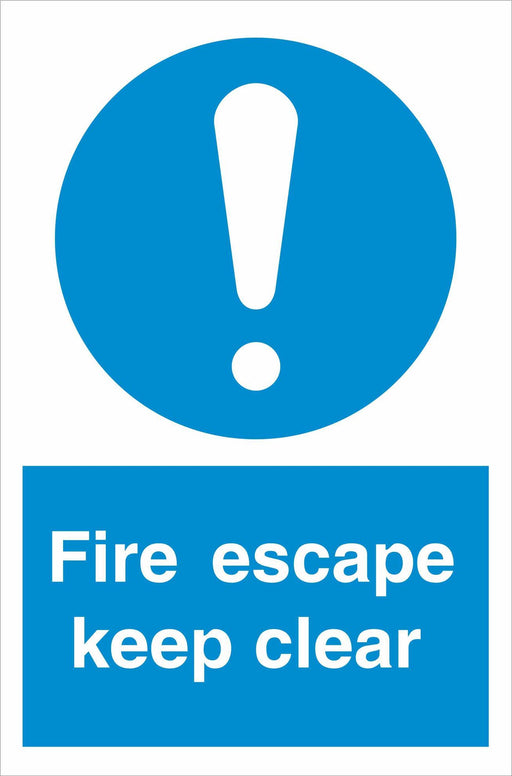 Fire escape keep clear