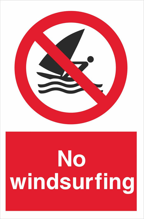 No windsurfing
