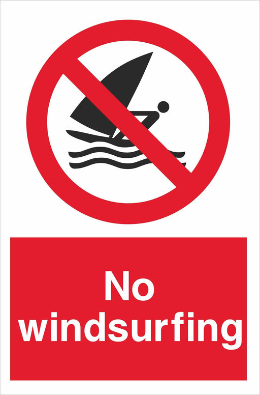 No windsurfing