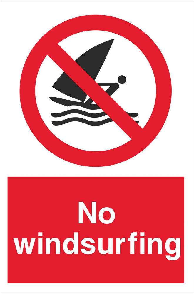 No windsurfing