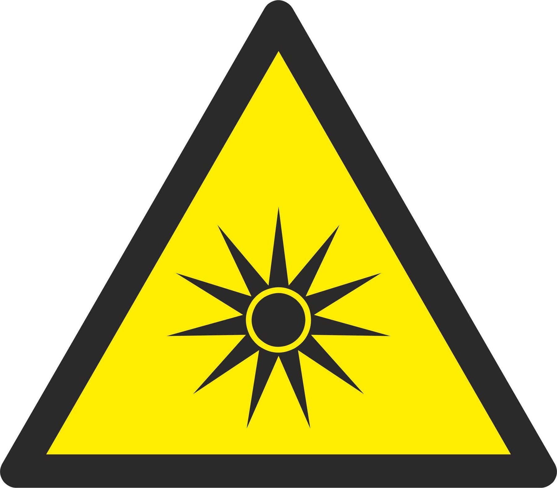 Warning Optical radiation - Symbol sticker sheet