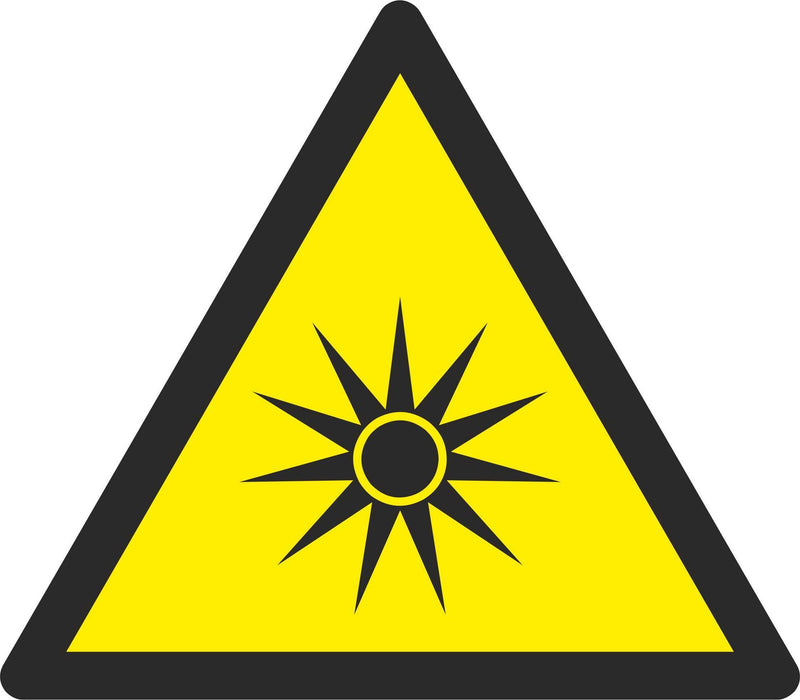 Warning Optical radiation - Symbol sticker sheet