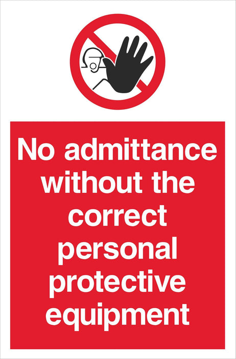 No admittance without the correct PPE