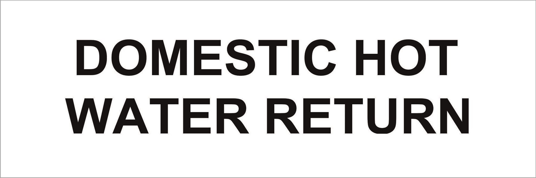 Pipeline Marking Label - DOMESTIC HOT WATER RETURN