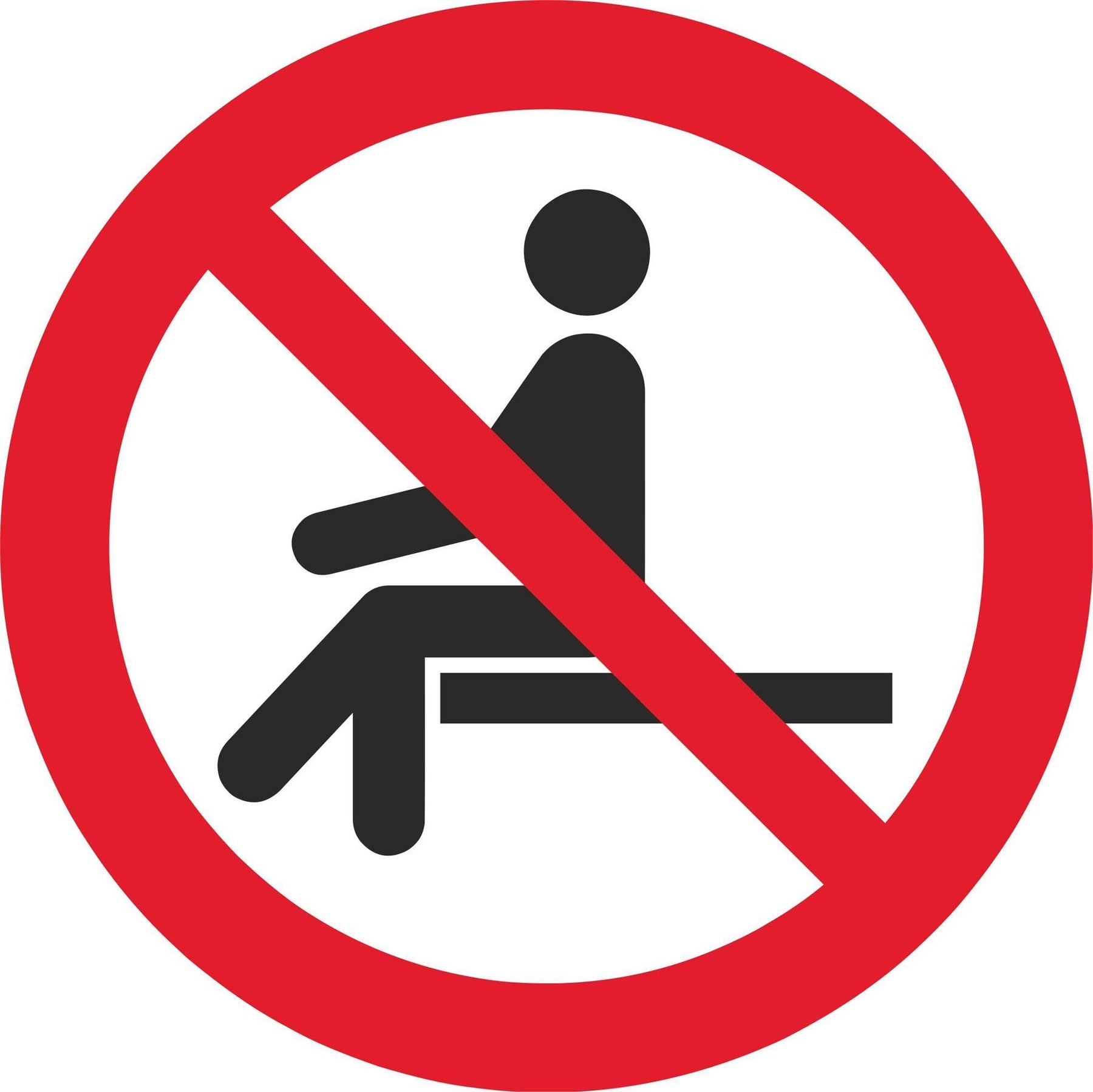 No sitting - Symbol sticker sheet
